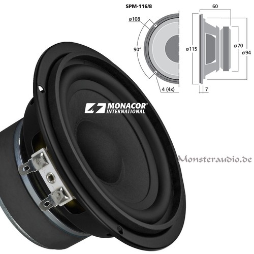 Monacor spm 116 - spm-116/8, bass